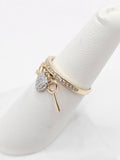 14K Gold Ring - Heart, Ring, Key