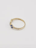 14K Gold Ring - Blue Flower