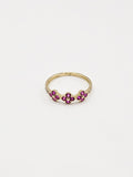 14K Gold Ring - Fuchsia Flower