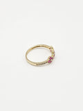 14K Gold Ring - Fuchsia Flower