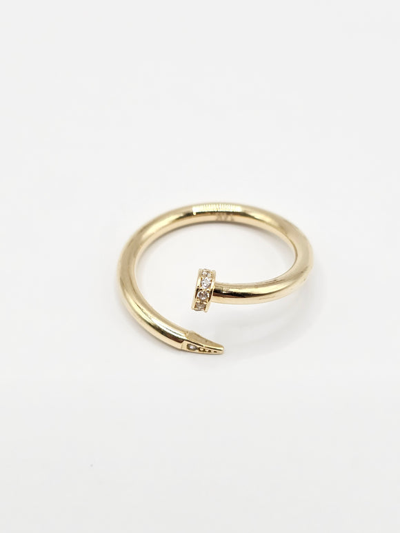 14K Gold Ring - Nail