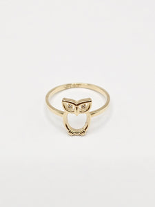 14K Gold Ring - Owl