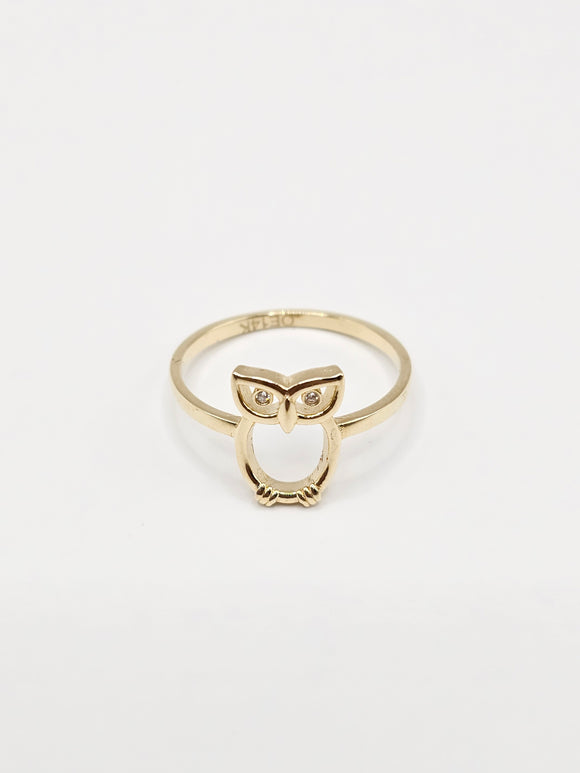 14K Gold Ring - Owl