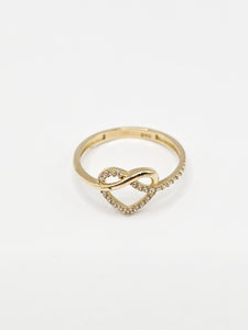 14K Gold Ring - Heart w/Infinity