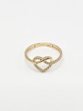 14K Gold Ring - Heart w/Infinity