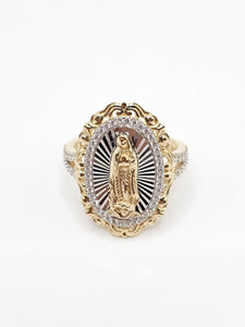 14K Gold Ring - Virgin Mary