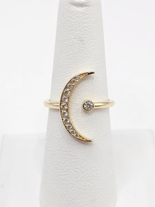 14K Gold Ring - Moon