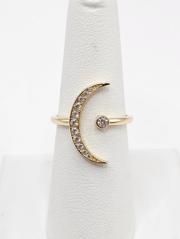 14K Gold Ring - Moon