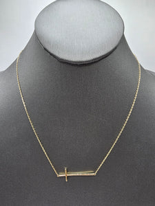 14k Gold Necklace - Cross