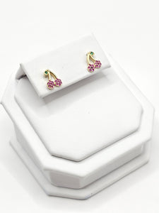 14K Gold Earrings - Cherry