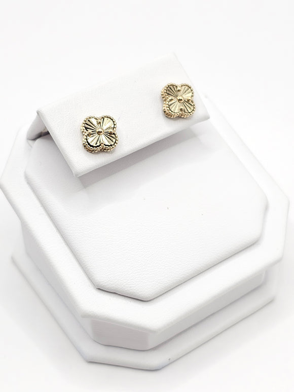 14K Gold Earrings - Gold Clover