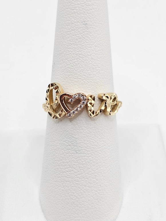 14K Gold Ring - Love