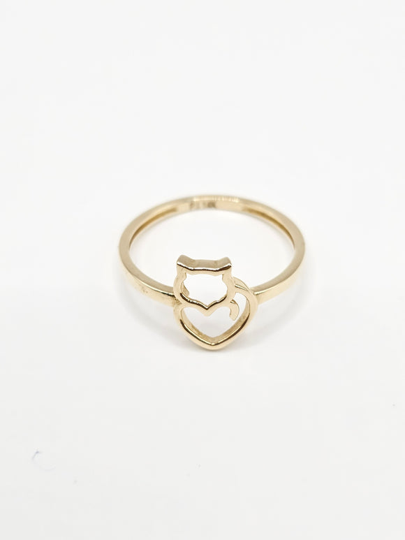 14K Gold Ring - Cat