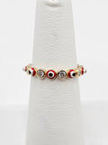 14K Gold Ring - Red Evil Eye