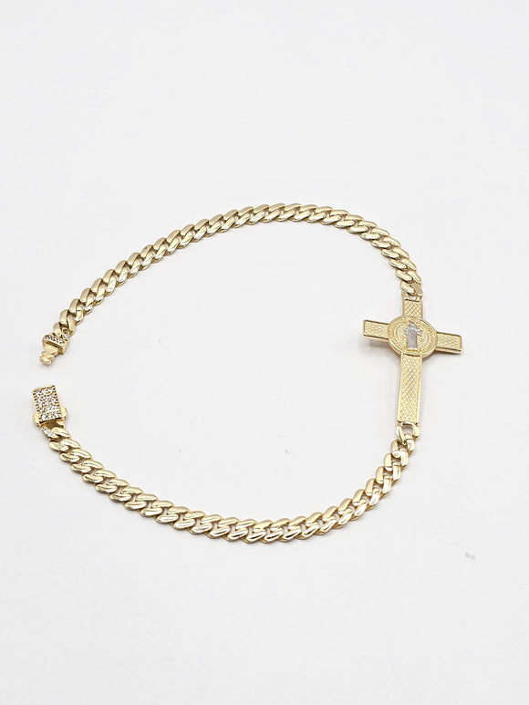 14k Gold Bracelet - San Benito Cross