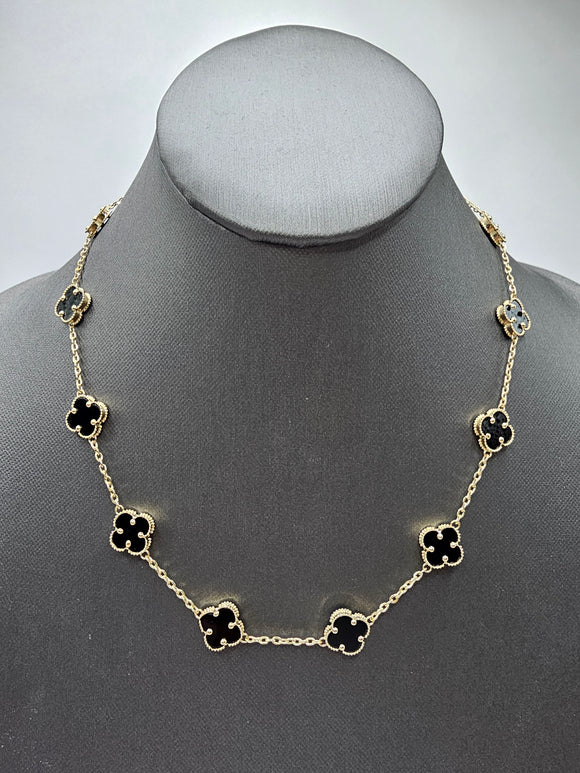 14k Gold Necklace - Black Clover