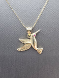 14k Gold Chain w/pendant - Hummingbird