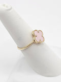 14K Gold Ring - Pink Clover