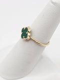 14K Gold Ring - Green Clover