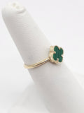 14K Gold Ring - Green Clover