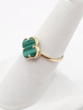 14K Gold Ring - Green Clover