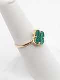 14K Gold Ring - Green Clover