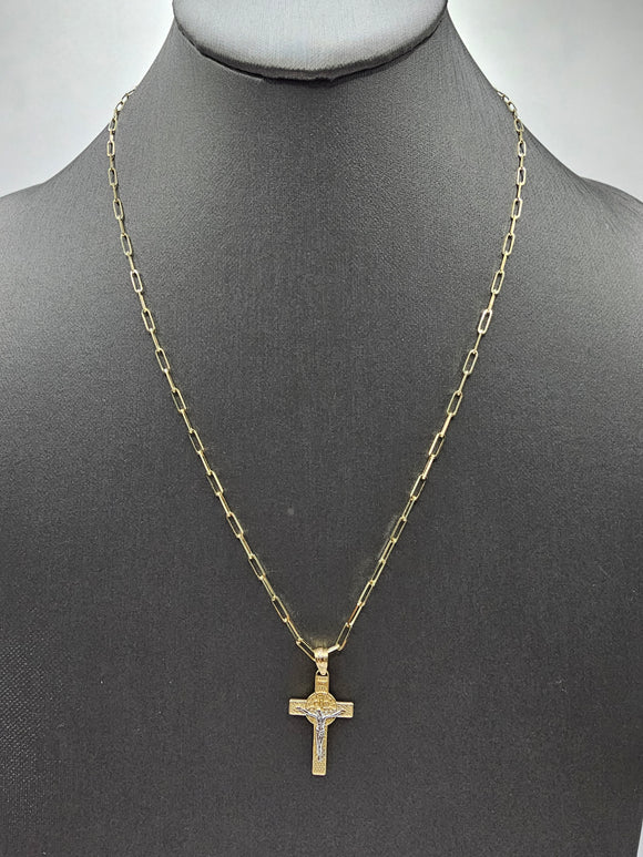 14k Gold Chain w/pendant - Jesus on Cross