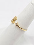 14K Gold Ring - Moon w/Bear & Star