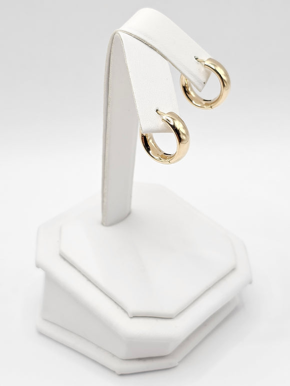 14K Gold Earrings - Huggie Hoops