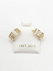 14K Gold Earrings - Huggie Hoops