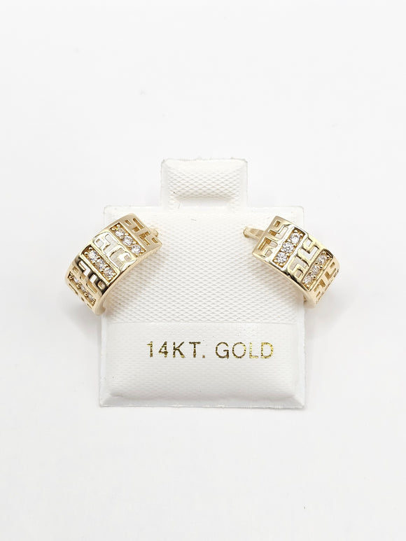 14K Gold Earrings - Huggie Hoops