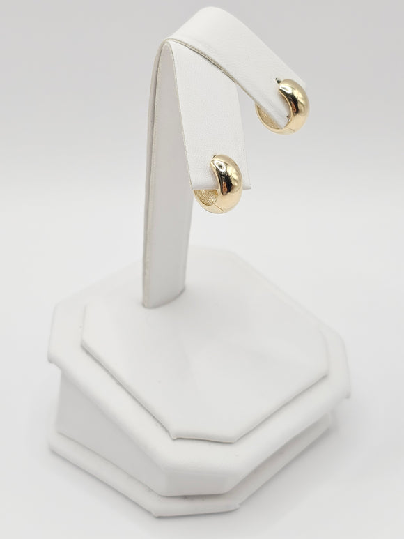 14K Gold Earrings - Huggie Hoops