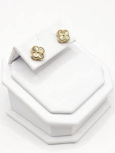 14K Gold Earrings - Gold Clover