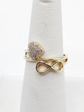 14K Gold Ring - Infinity w/Heart