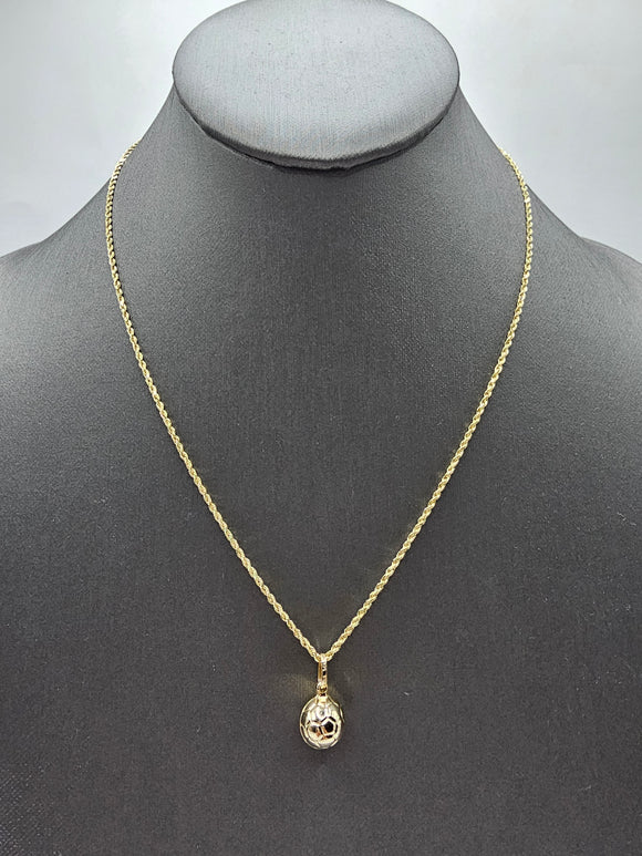 14k Gold Chain w/pendant - Ball