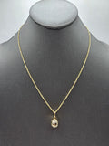 14k Gold Chain w/pendant - Ball