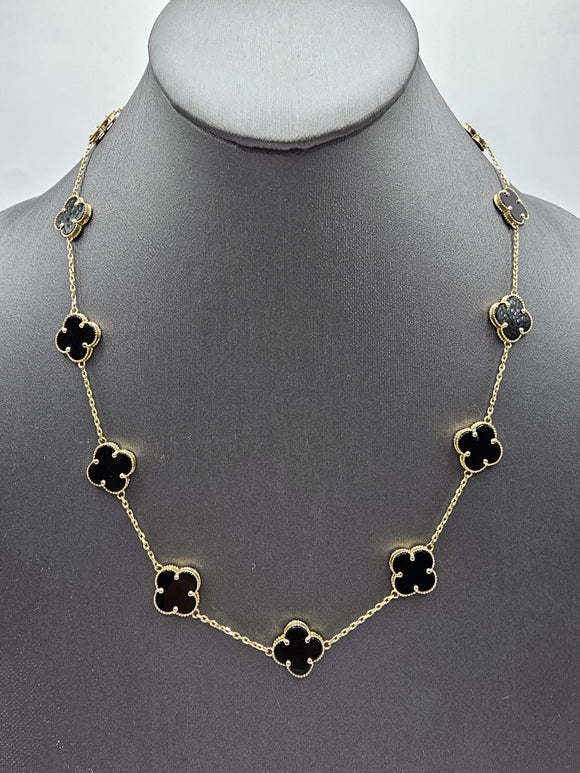 14k Gold Necklace - Black Clover