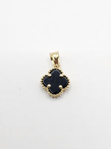 14k Gold pendant - Black Clover