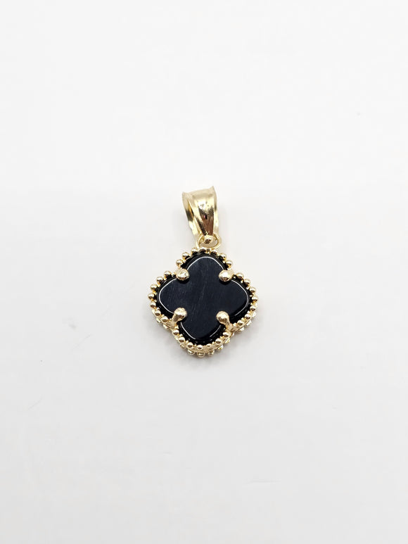 14k Gold pendant - Black Clover