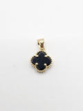 14k Gold pendant - Black Clover