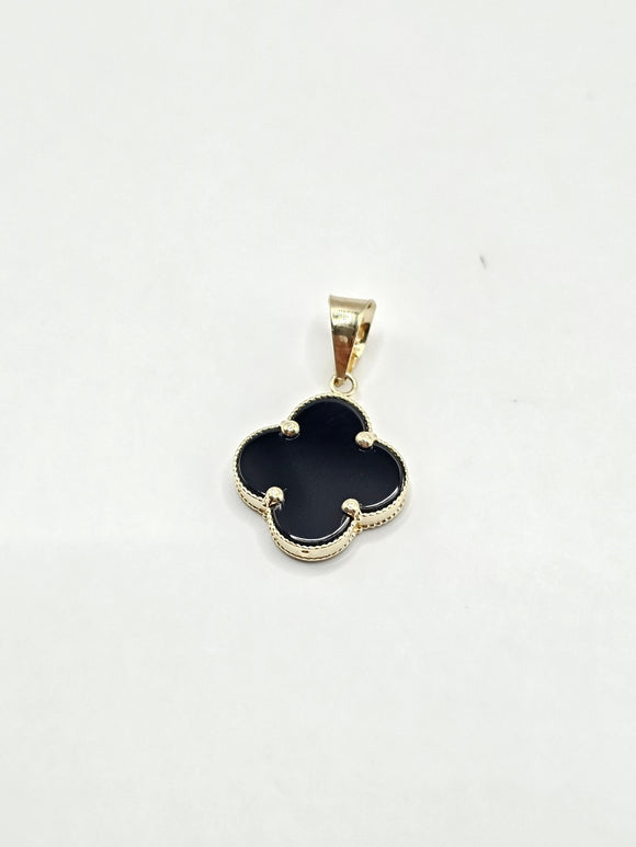 14k Gold pendant - Black Clover