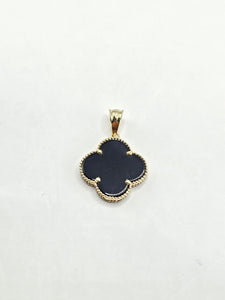 14k Gold pendant - Black Clover