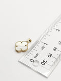 14k Gold pendant - White Clover