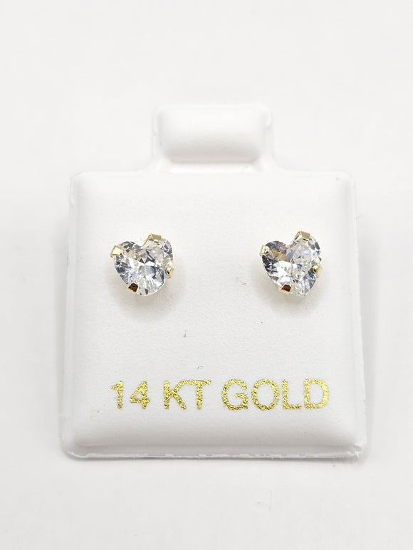 14K Gold Earrings - Heart