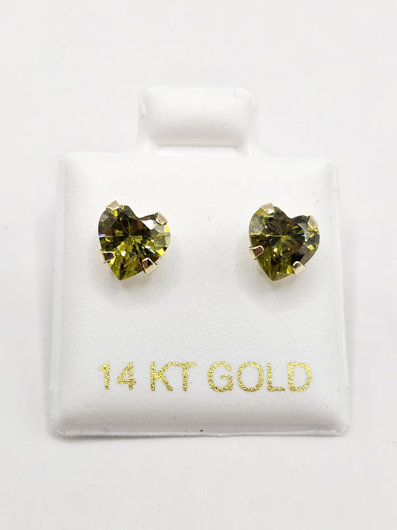 14K Gold Earrings - Heart