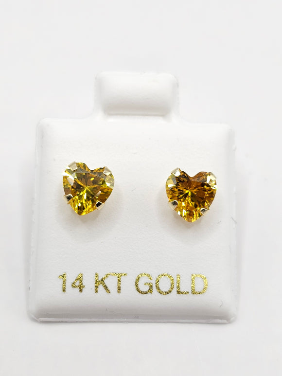 14K Gold Earrings - Heart