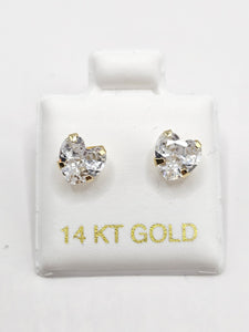 14K Gold Earrings - Heart