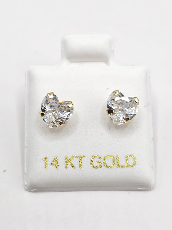 14K Gold Earrings - Heart