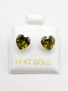 14K Gold Earrings - Heart