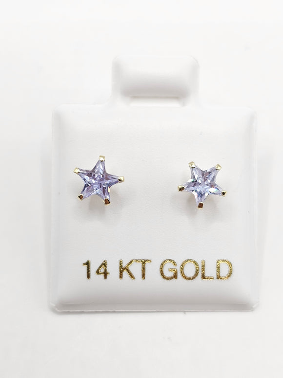 14K Gold Earrings - Star